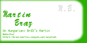 martin braz business card